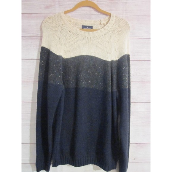American Eagle Outfitters Men's Size Large Wool Blend Knit Pullover Sweater - Picture 1 of 4
